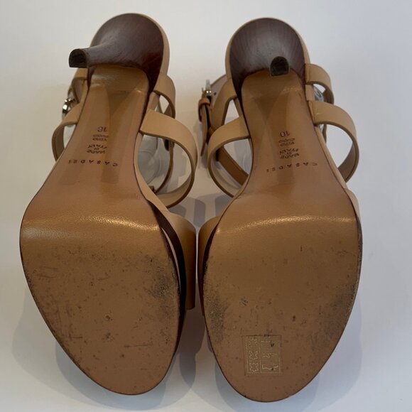 Casadei Tan and Brown Platform Sandals, US 10 - Picture 6 of 16
